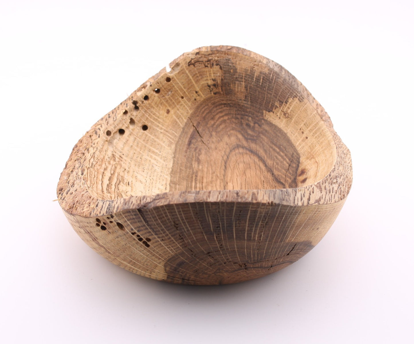 Natural Edge Red Oak Wood Bowl