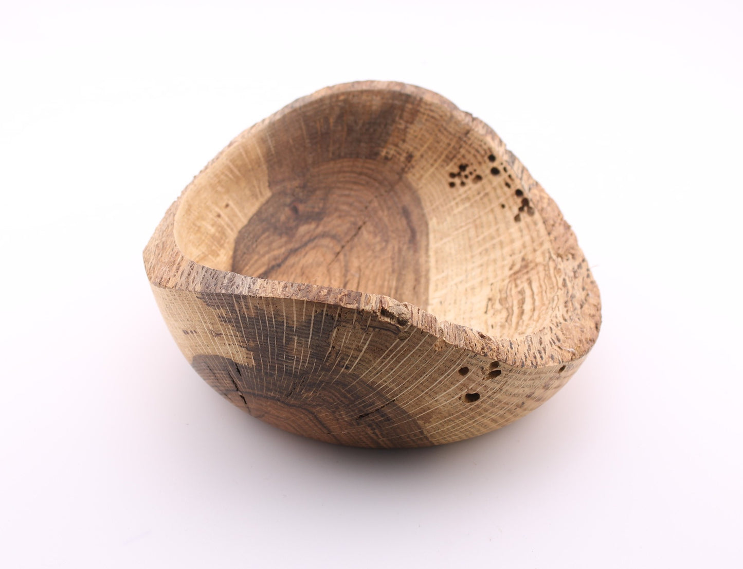 Natural Edge Red Oak Wood Bowl