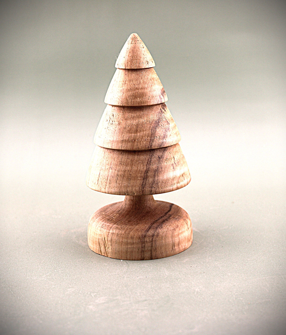 6" Hand Turned Decorative Tree Christmas Holiday Decor