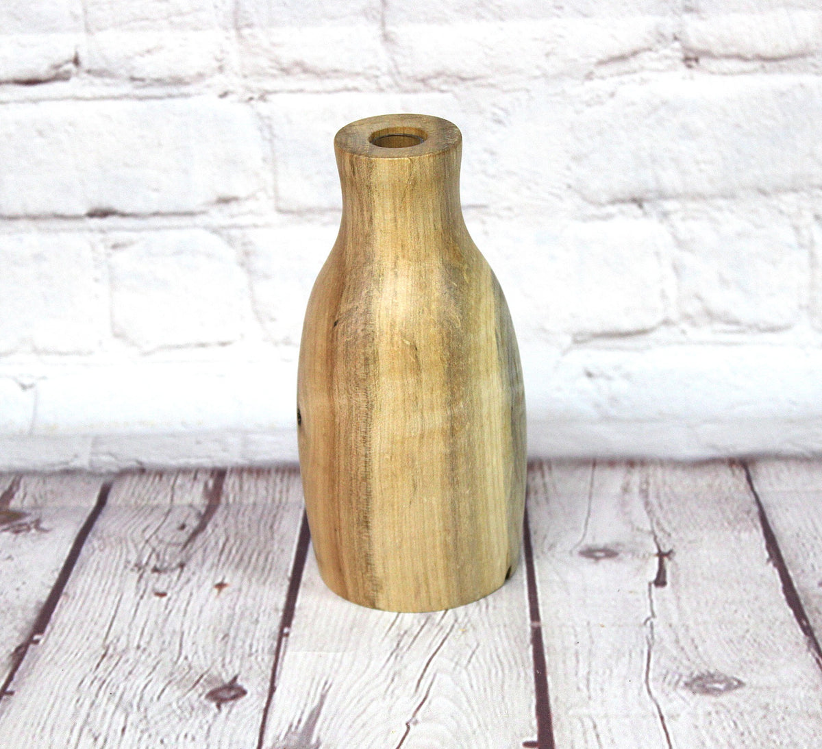 Hand Turned Maple Wood Bud Vase