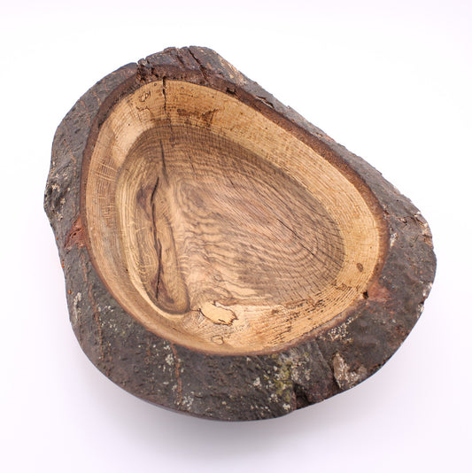 Natural Edge Red Oak Wood Bowl