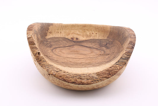 Natural Edge Red Oak Wood Bowl