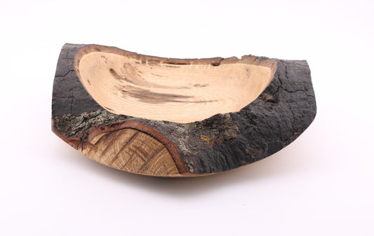 Natural Edge Red Oak Wood Bowl