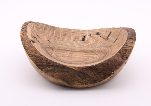 Natural Edge Red Oak Wood Bowl