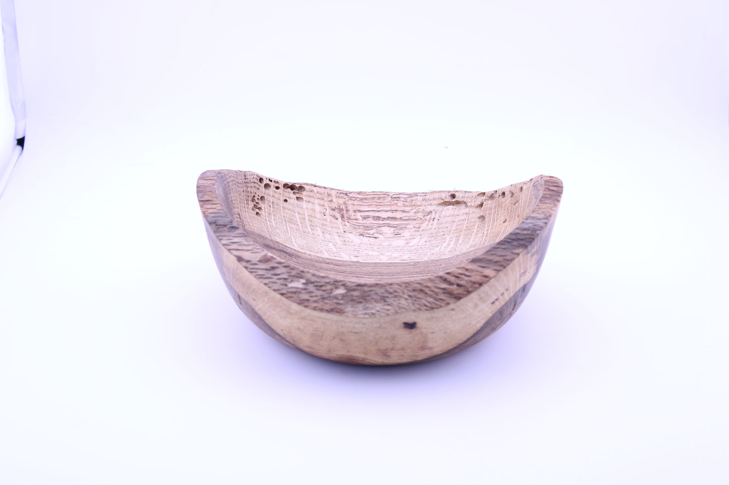 Decorative Handcrafted Red Oak Natural Edge Wood Bowl