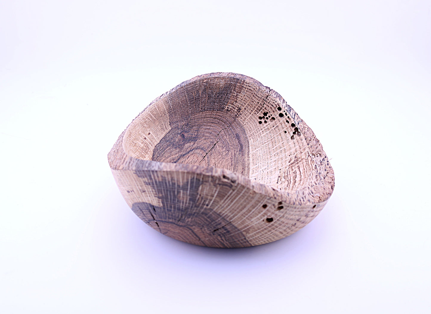 Decorative Handcrafted Red Oak Natural Edge Wood Bowl