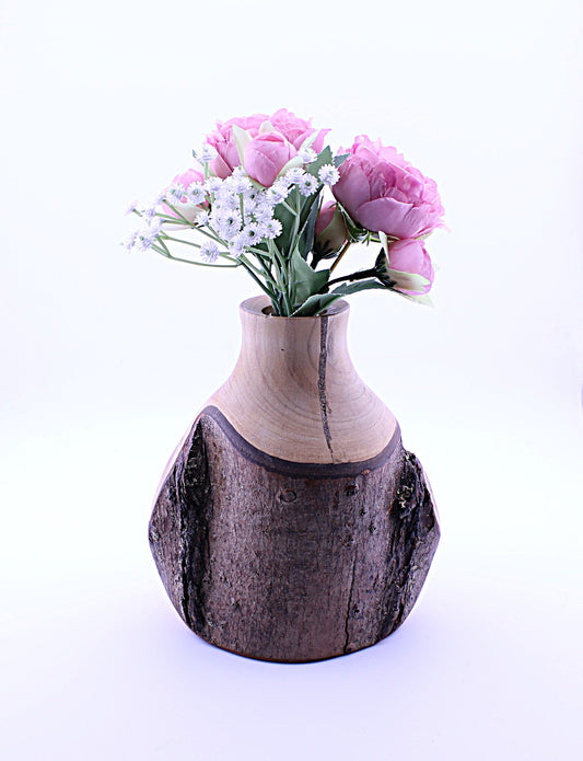 Cherry Wood Flower Vase