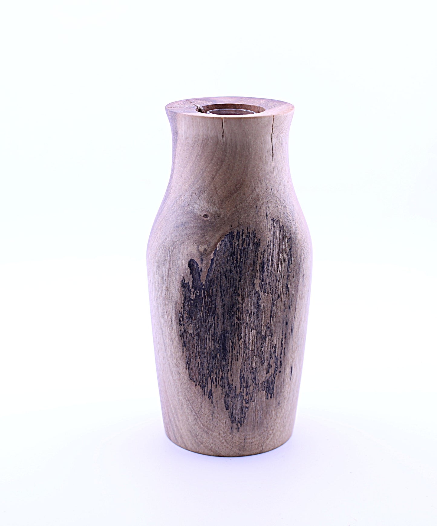 English Walnut Wood Flower Vase