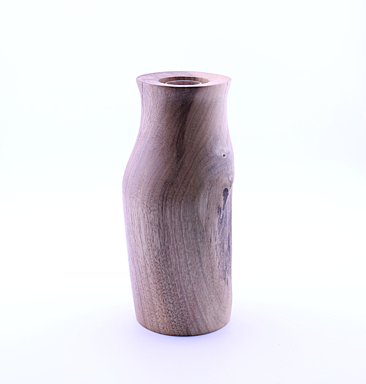 English Walnut Wood Flower Vase