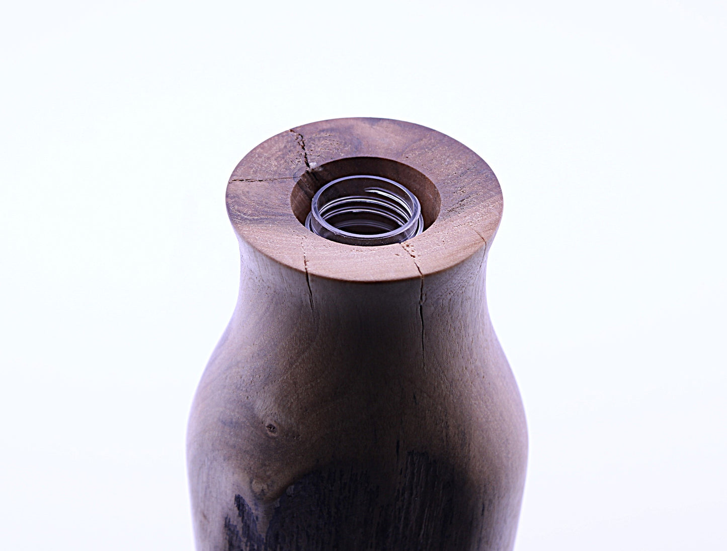 English Walnut Wood Flower Vase