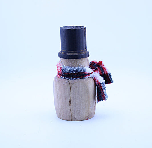 Handmade Rustic Wood Snowman