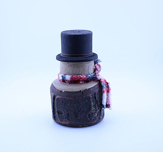 Handmade Rustic Wood Snowman