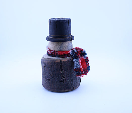 Handmade Rustic Wood Snowman