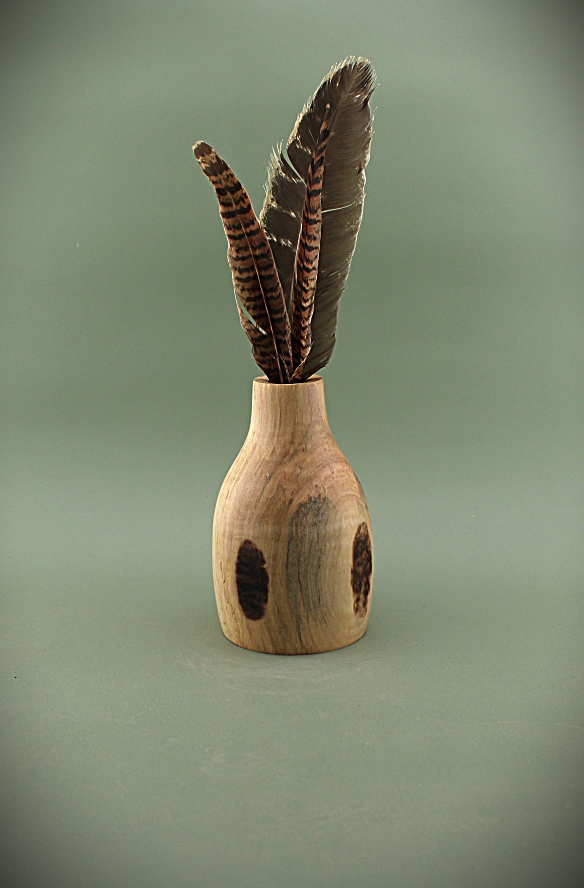 Hand Turned Maple Wood Bud Vase