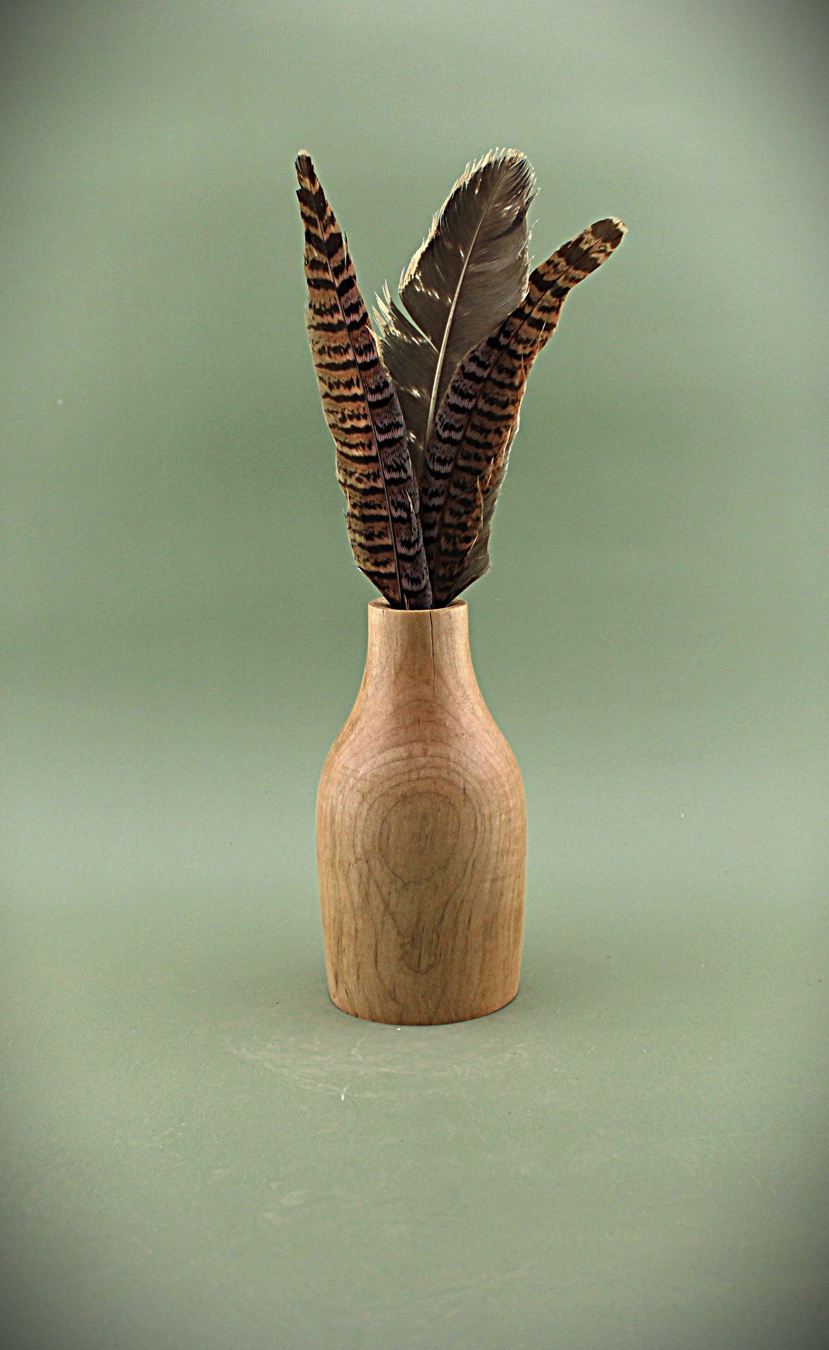 Hand Turned Maple Wood Bud Vase