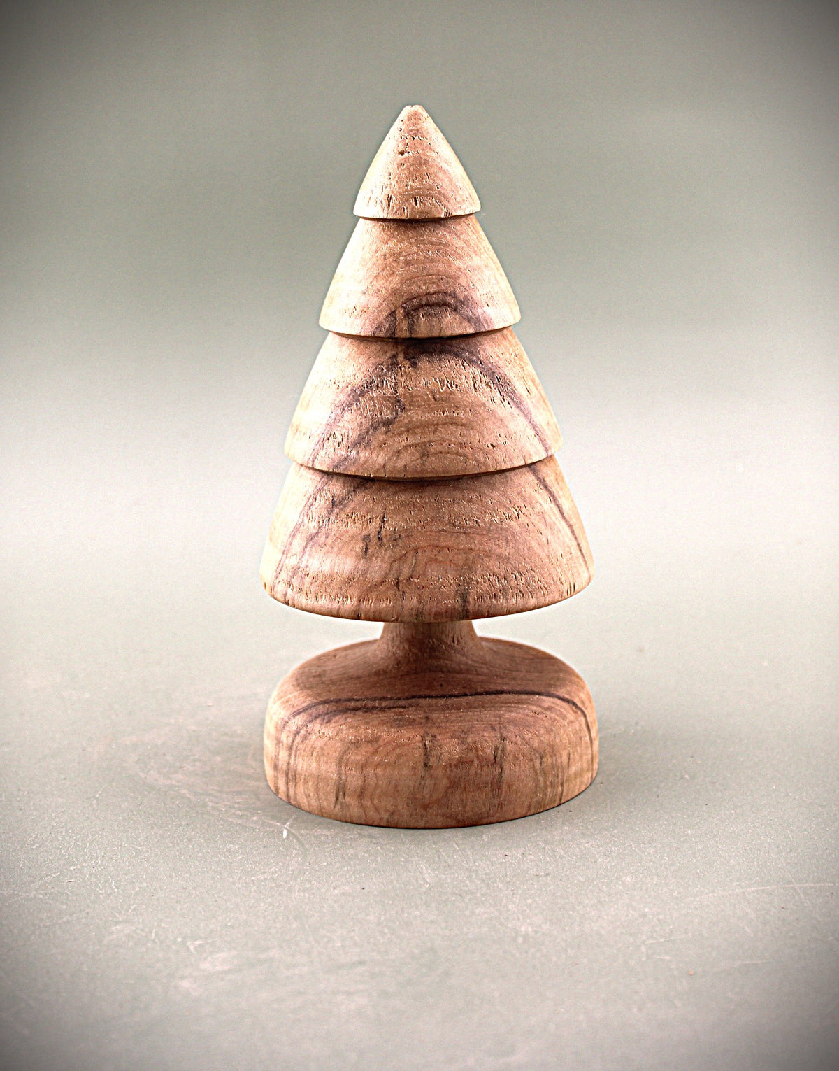 6" Hand Turned Decorative Tree Christmas Holiday Decor