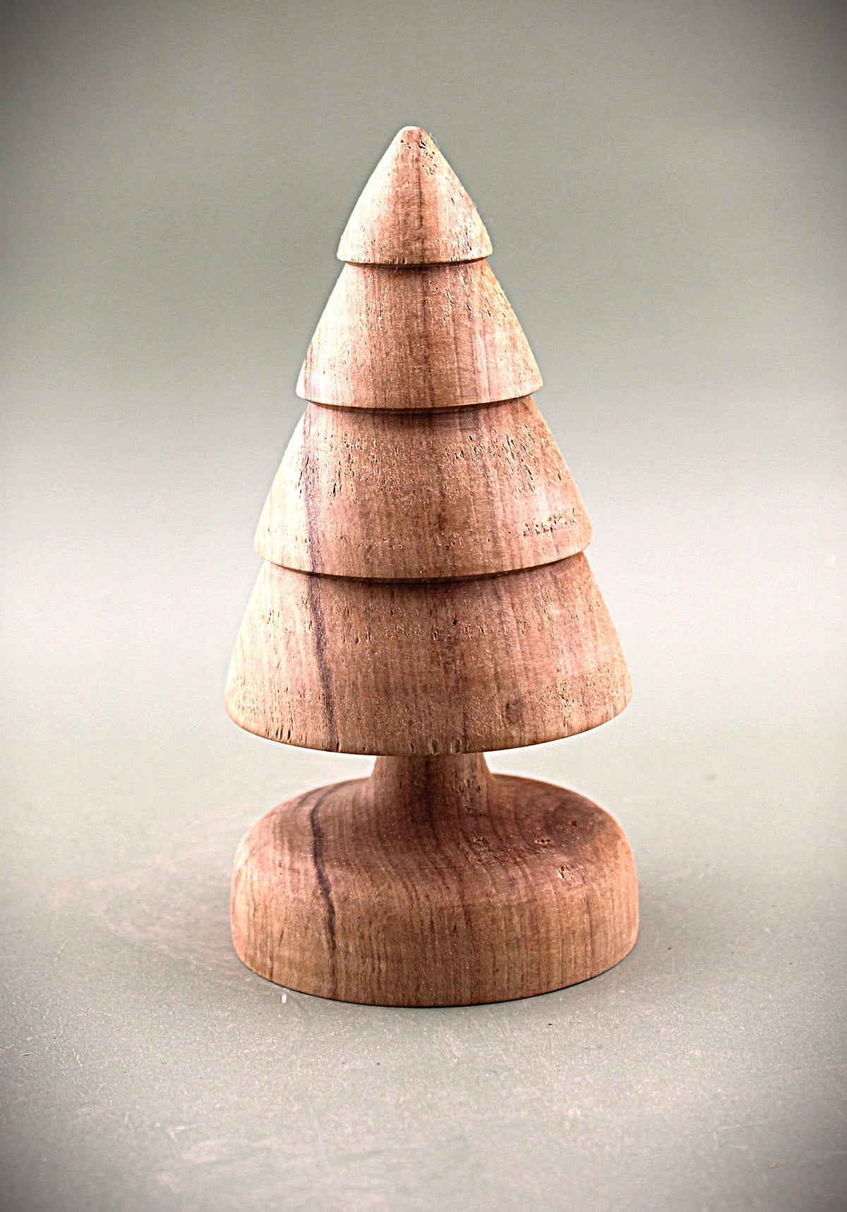 6" Hand Turned Decorative Tree Christmas Holiday Decor