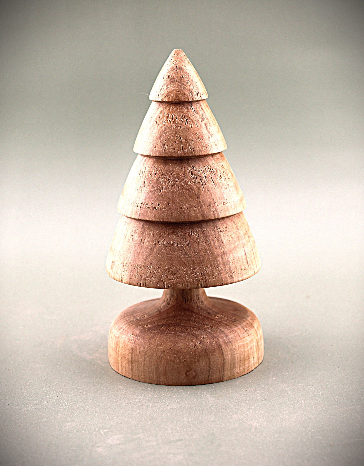 6" Hand Turned Decorative Tree Christmas Holiday Decor
