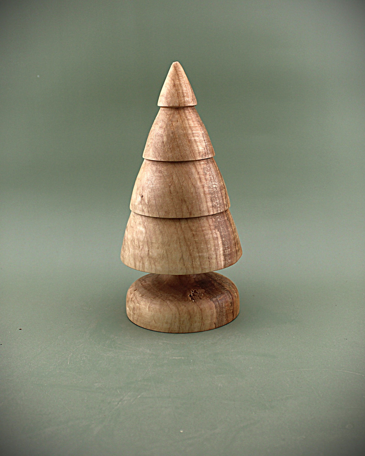 8" Hand Turned Decorative Tree Christmas Holiday Decor