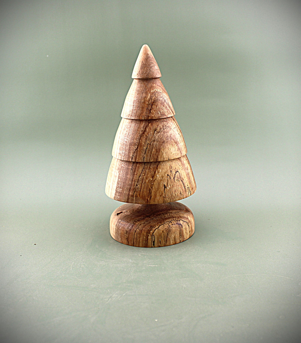 8" Hand Turned Decorative Tree Christmas Holiday Decor
