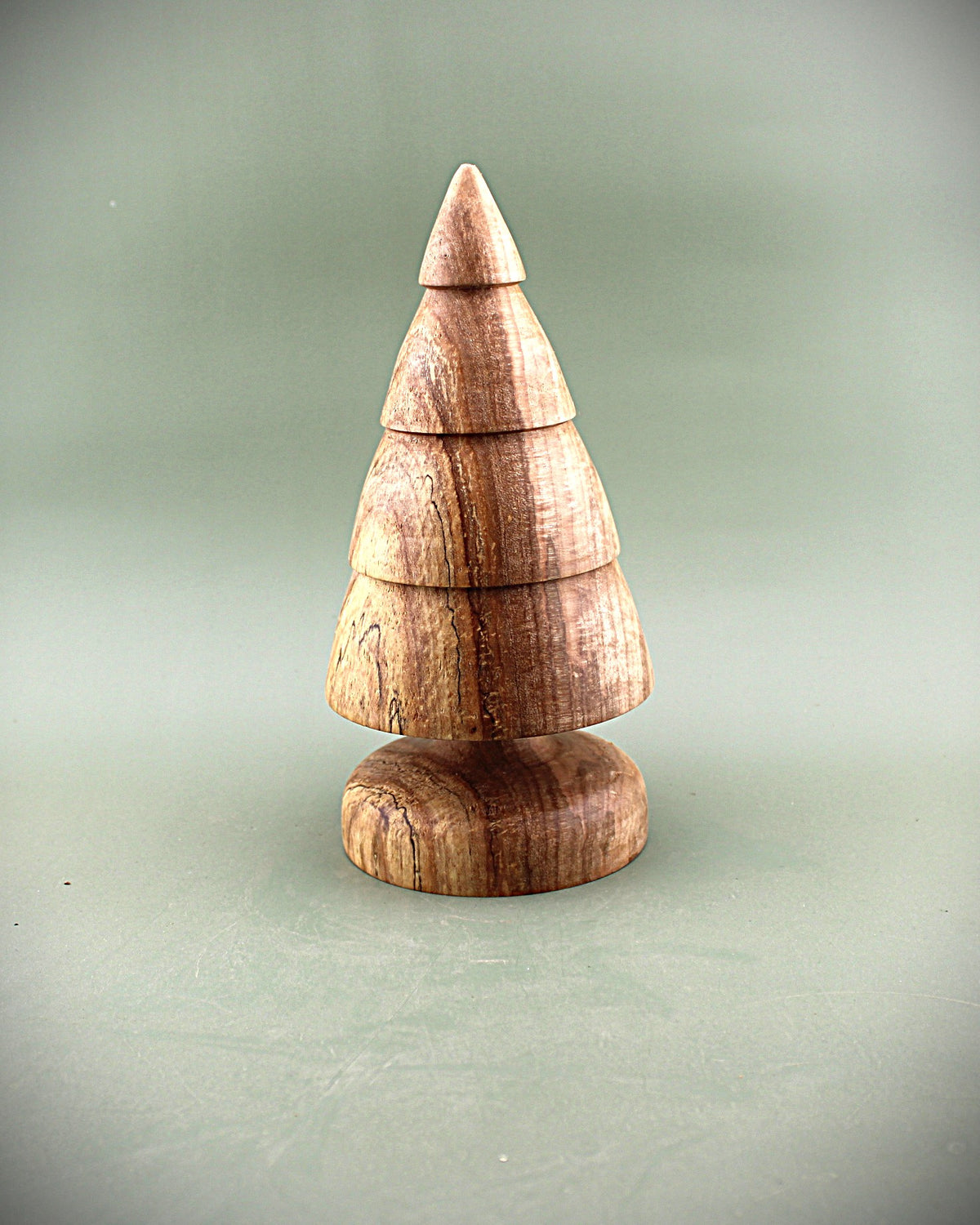 8" Hand Turned Decorative Tree Christmas Holiday Decor
