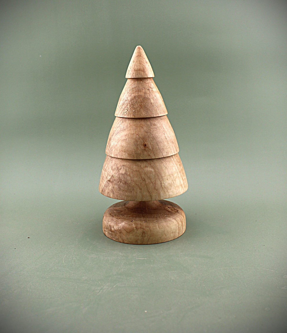 8" Hand Turned Decorative Tree Christmas Holiday Decor