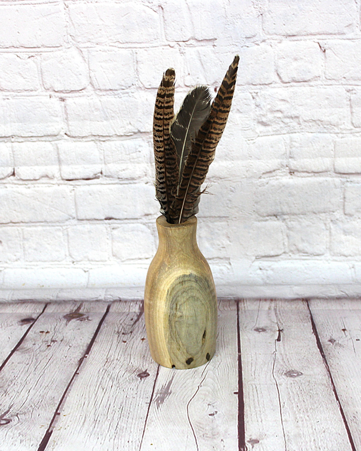 Hand Turned Maple Wood Bud Vase