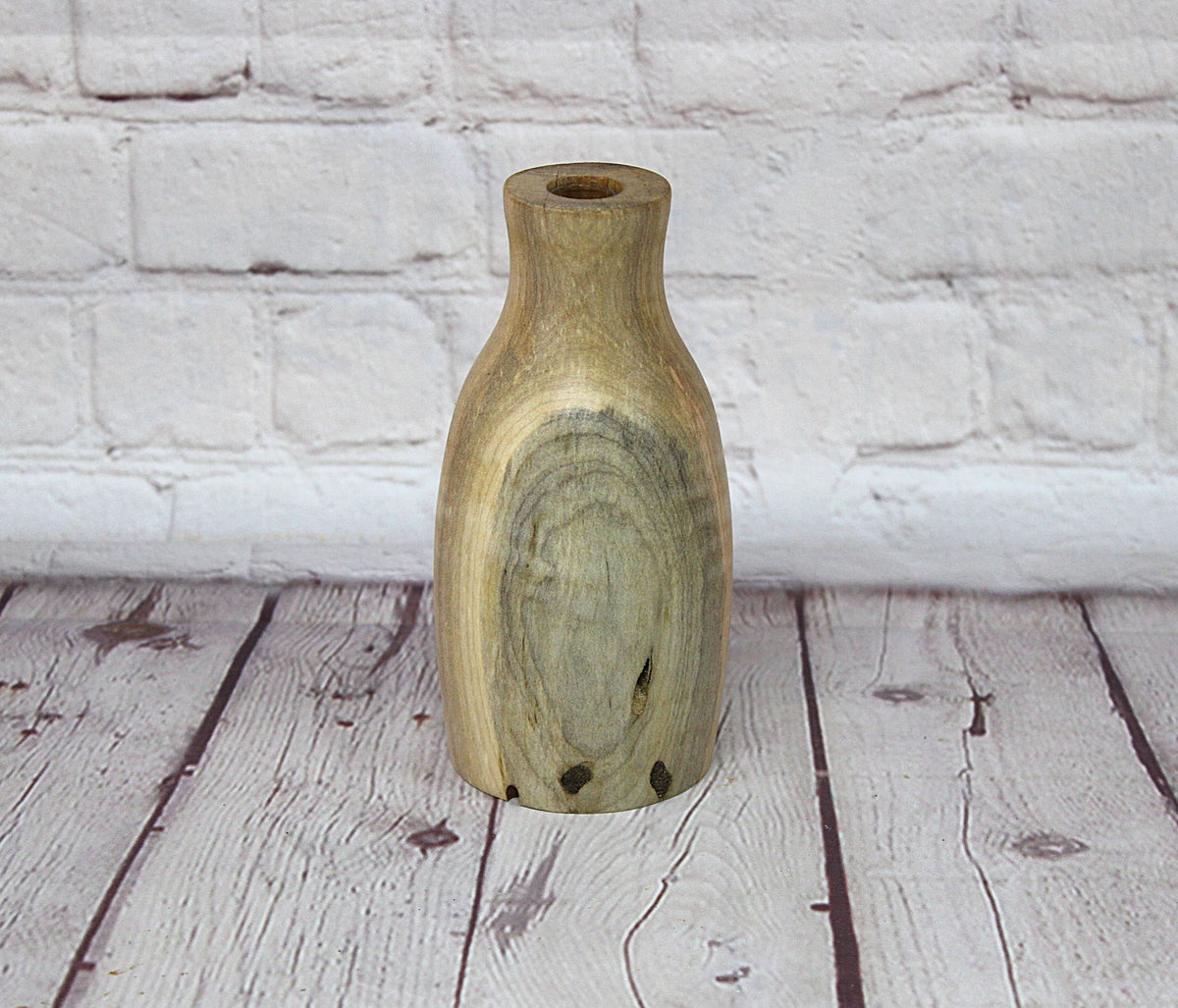 Hand Turned Maple Wood Bud Vase