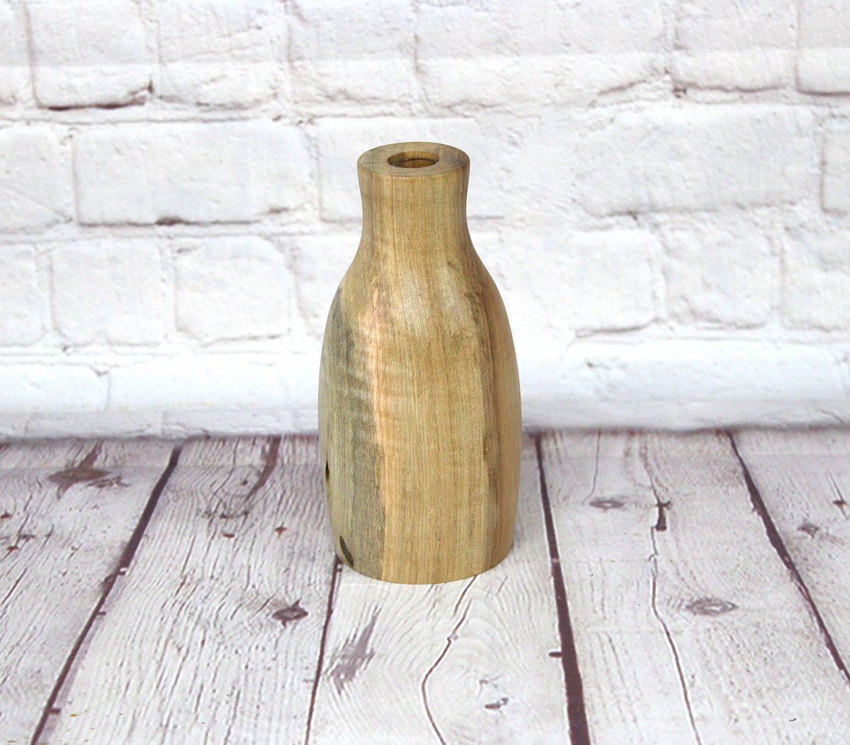 Hand Turned Maple Wood Bud Vase