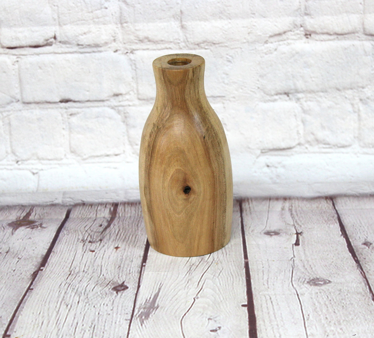 Hand Turned Maple Wood Bud Vase